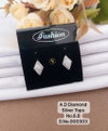 AD Diamond Silver And Rose Gold Tops Earrings Catalog
